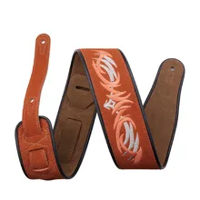 Advanced Suede Guitar Strap Embroidered Straps Guitar Straps Musical Part Applicable Electric Folk Guitar Electric Bass