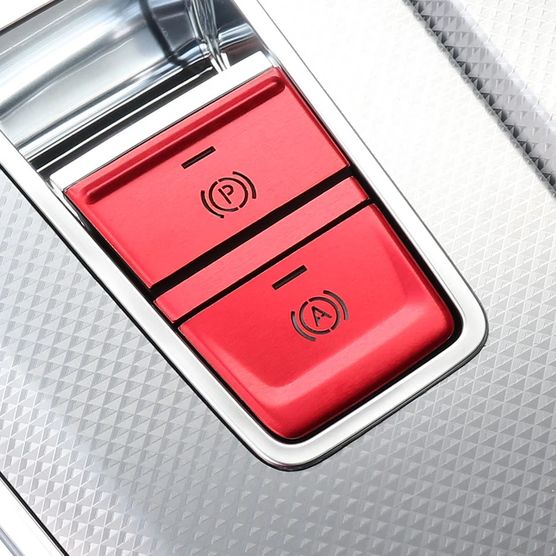 

Car Styling Console Gear Electronic Handbrake P Button Decorative Frame Cover Trim Sticker For Audi A6 C8 Interior Accessories