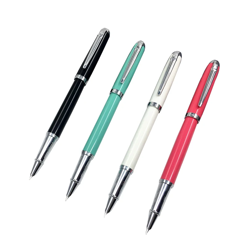 

1pc/lot Wingsung Silver Clip Metal Fountain Ink Pen Extra Fine Nib 0.38mm Financial Pens School Office Supplies Stationery