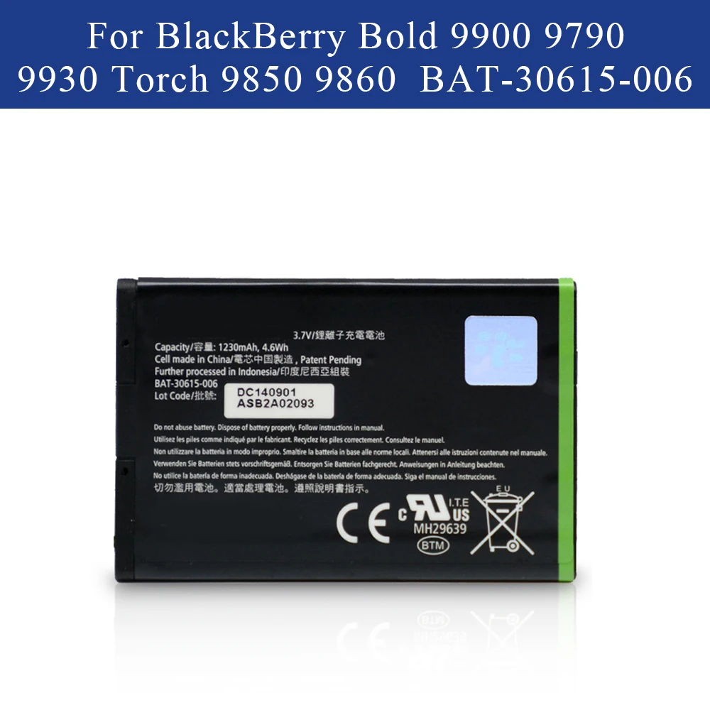 Топ Батарея J-M1 JM1 для BlackBerry Bold 9900 9790 9930 Факел 9850 9860 1230 мАч | Мобильные телефоны и