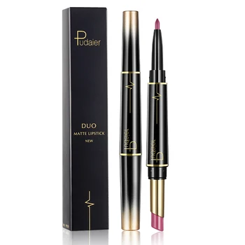 

Double Ended Lip Liner Matte Lipstick Pencil Waterproof Long Lasting Lips Makeup Tool 669