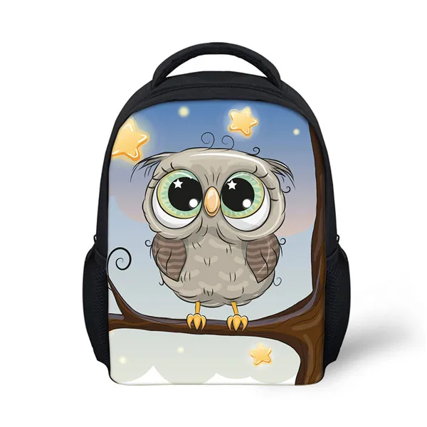 ELVISWORDS милый с принтом совы для детей рюкзаки с персонажами мультфильмов маленький школьный рюкзак для мальчиков и девочек мини-сумки студенческая книжная сумка M0chila Милая - Цвет: CDLX0200F