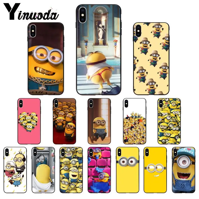 

Yinuoda yellow minions Novelty Fundas Phone Case Cover for iPhone X XS MAX 6 6S 7 7plus 8 8Plus 5 5S XR