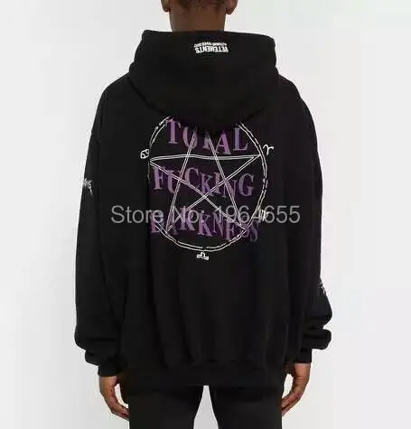 vetements total darkness hoodie