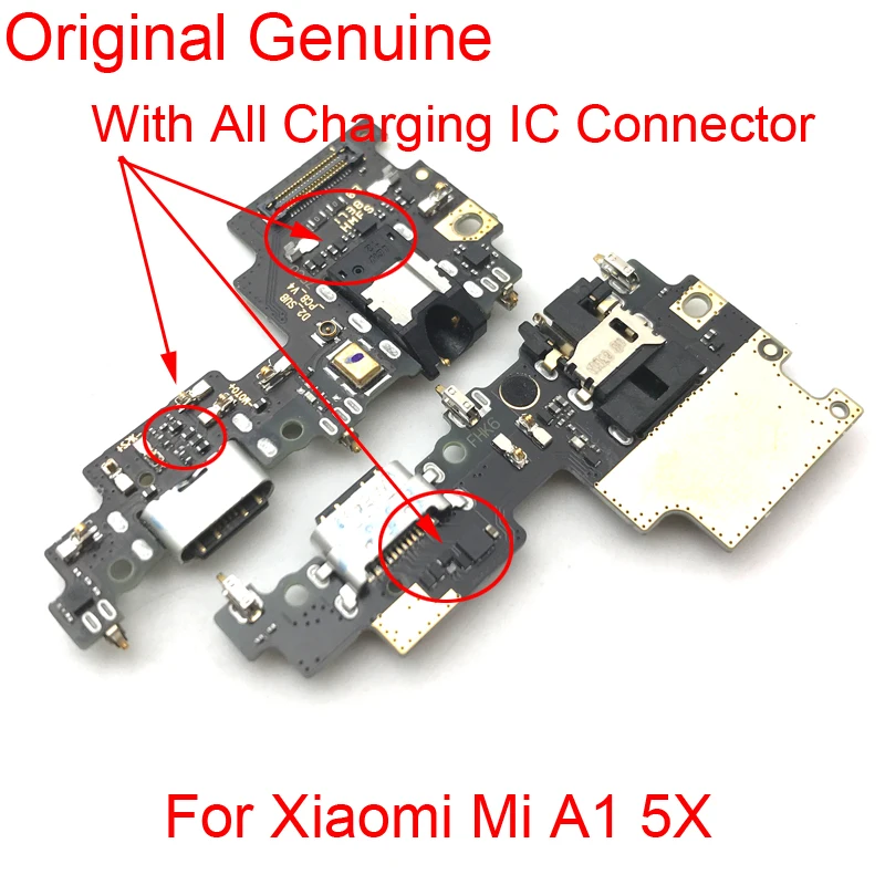 

New For Xiaomi Mi A1 Mi 5X USB Charging Port Dock Charger Connector PCB Board with Audio Jack Earphone Flex Cable Replacement