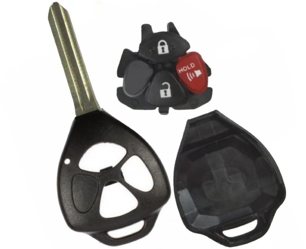 KEYECU Замена дистанционного ключа корпус 3 кнопки для Toyota Avalon Yaris Camry Matrix Scion TC XB Uncut лезвие toy43