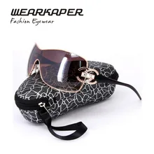 WEARKAPER Luxury Diamond Logo Sunglasses Women Brand Designer Rose Gold Frame UV Mirror Goggle With Box Oculos De Sol Feminino