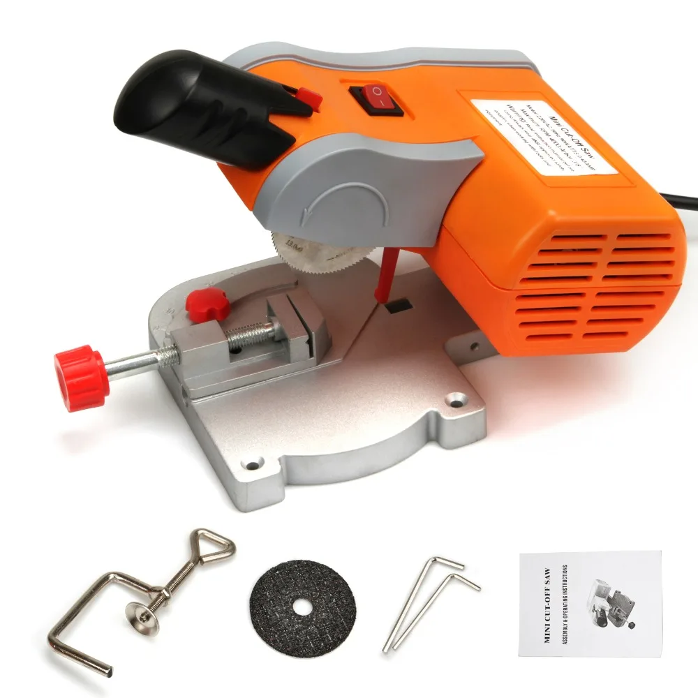 Table Cutting Machine Bench Mini Cut-off 0-45 Miter Saw Steel Blade 3/8" For cutting Metal Wood Plastic | Инструменты