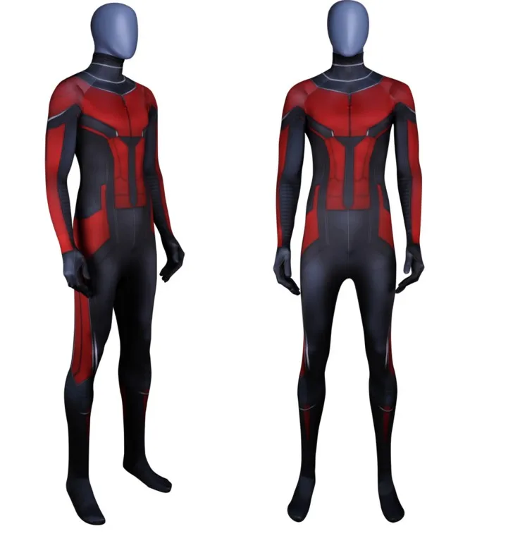 Человек-муравей 2 Скотт Lang комбинезон костюм Человек-муравей Косплэй костюм костюмы на Хэллоуин осиной Косплэй антман костюм супергероя спандекс
