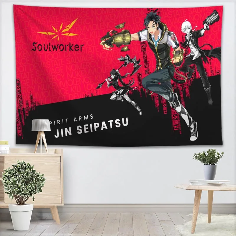 Soul Worker настенный гобелен украшения для дома 3D печать мягкая ткань настенный гобелен лес для домашней вечеринки на день рождения украшение - Цвет: 7