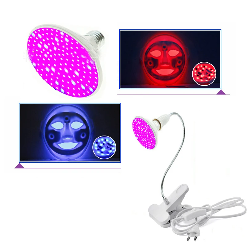 

New Red Blue Light Beauty lamp Led Facial Mask Photon Therapy Face Mask Machine Light Therapy Acne Mask Beauty Led Mask