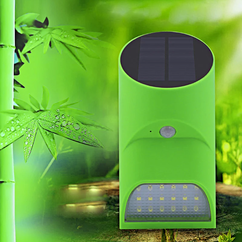 

BORUiT 18 LED Sensor Solar Lamp Waterproof Landscape Solar Garden Light Decoration Porch Solar Wall Light Pathway Lighting Lamp