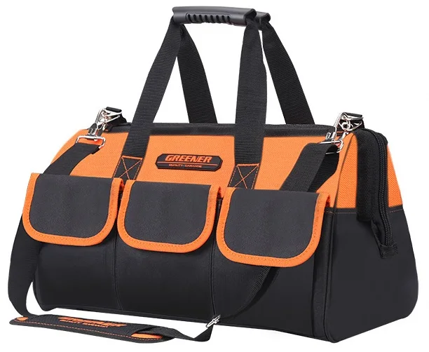 

CAMMITEVER Multifunctional Tool Bag for Drill Wrench Handbag Large Thicken Repair Tools Bag 12.5/15/17/19inch Toolkit Pockets