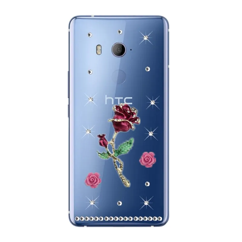

Rose Clear crystal Phone Coque Cover For HTC 10 lifestyle 610 Desire 12 s Plus U11 Life U12 U Play One M7 M8 M9 E8 E9 Plus Case