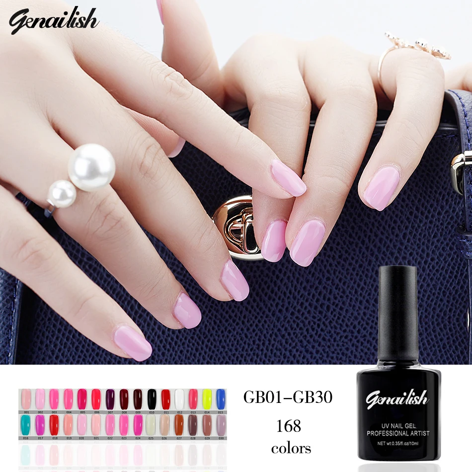 168 Colors Nail Gel Nail Polish UV Gel Polish Long-lasting Soak-off LED UV Gel 10ml/Pcs Nail Art Tools genalish-GB11