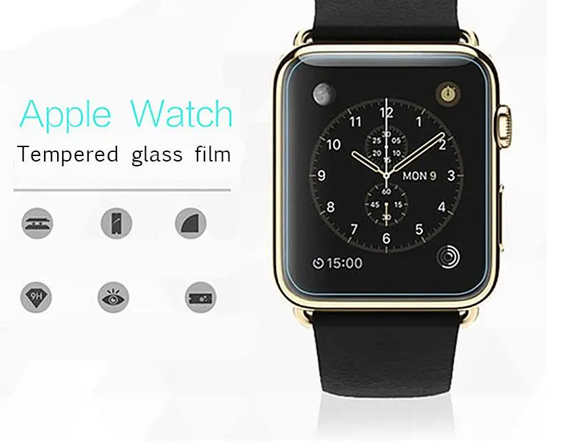 Full Screen Saver Tempered Glass for Apple Watch 38mm 42mm 40mm 44mm Series 4 3 2 1 Glass Screen 