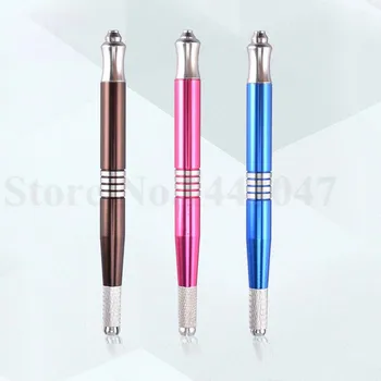 

Fresshipping 2Pcs Newest Model Microblading Permanent Makeup Manual Pen With Two Head Can Suit Many Different Blade Needle Size