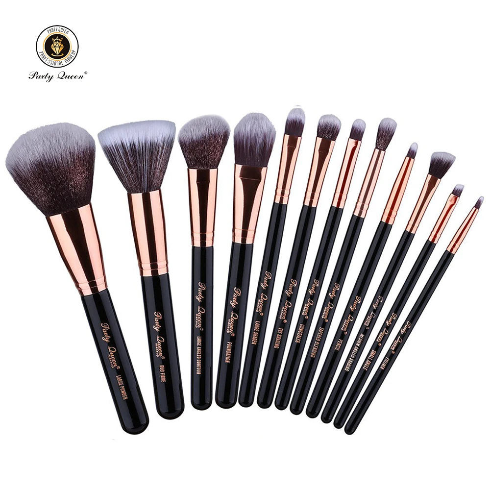 Party Queen makeup brush set 12pcs foundation beauty makeup brushes