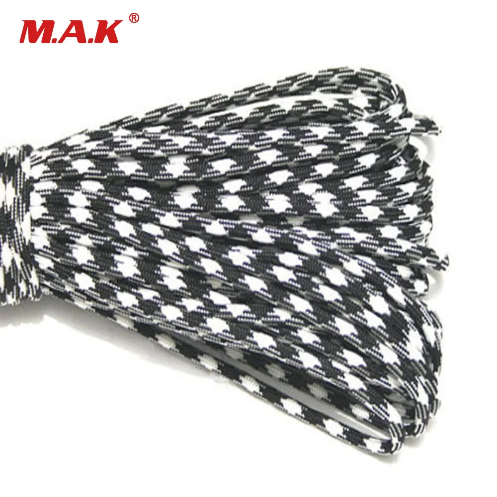 

Dark Colors 550 Paracord 25/50/100Feet Parachute Cord Lanyard III 7 Strand Core for Outdoor Camping Climbing
