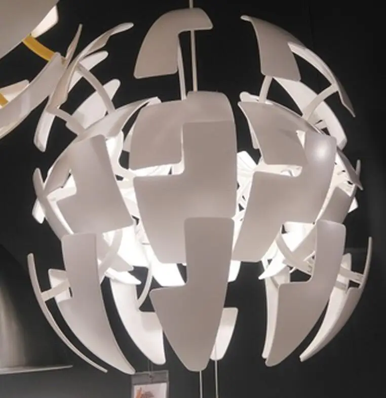 Современный подвесной светильник с шаровым шаром, светодиодный, дизайнерский, для столовой, гостиной, простой, пластиковый, подвесной светильник - Цвет корпуса: white and white