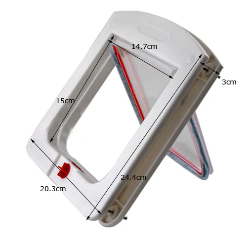 Белый и коричневый Магнитный 4 способ блокировки Pet Cat Котенок клапан(60 мм) для передней/задней двери белый и коричневый - Цвет: White