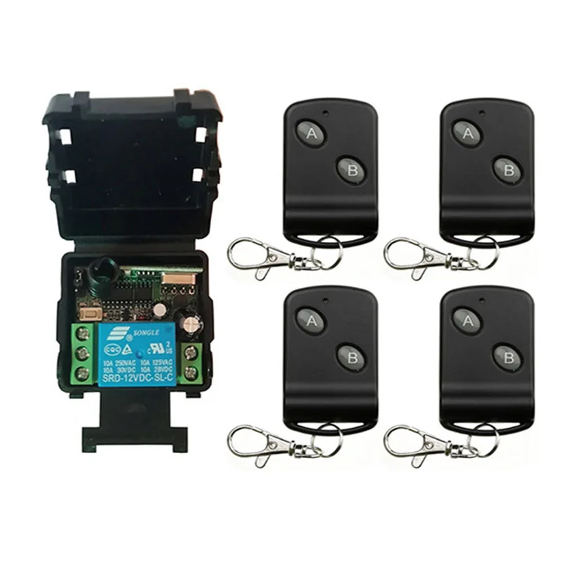 

DC12V 24V 1CH 1CH 10A RF Wireless Remote Control Switch System transmitter&receiver relay Receiver Smart Home Switch shutters