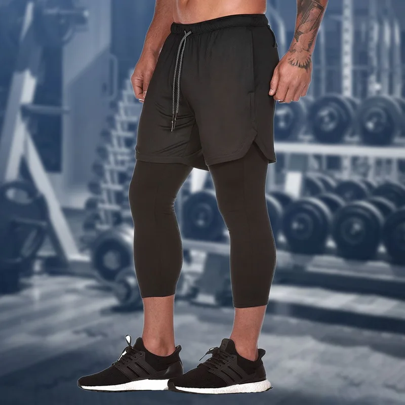 Мода 2 в 1 Gymwear шорты мужские летние спортивные шорты на шнурке Hombre камуфляжные узкие укороченные штаны мужские новые шорты для бодибилдинга