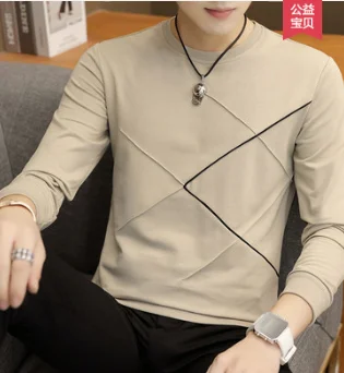 

The spring of 2019 the new round collar fleece handsome youth tide pure color cultivate one's morality