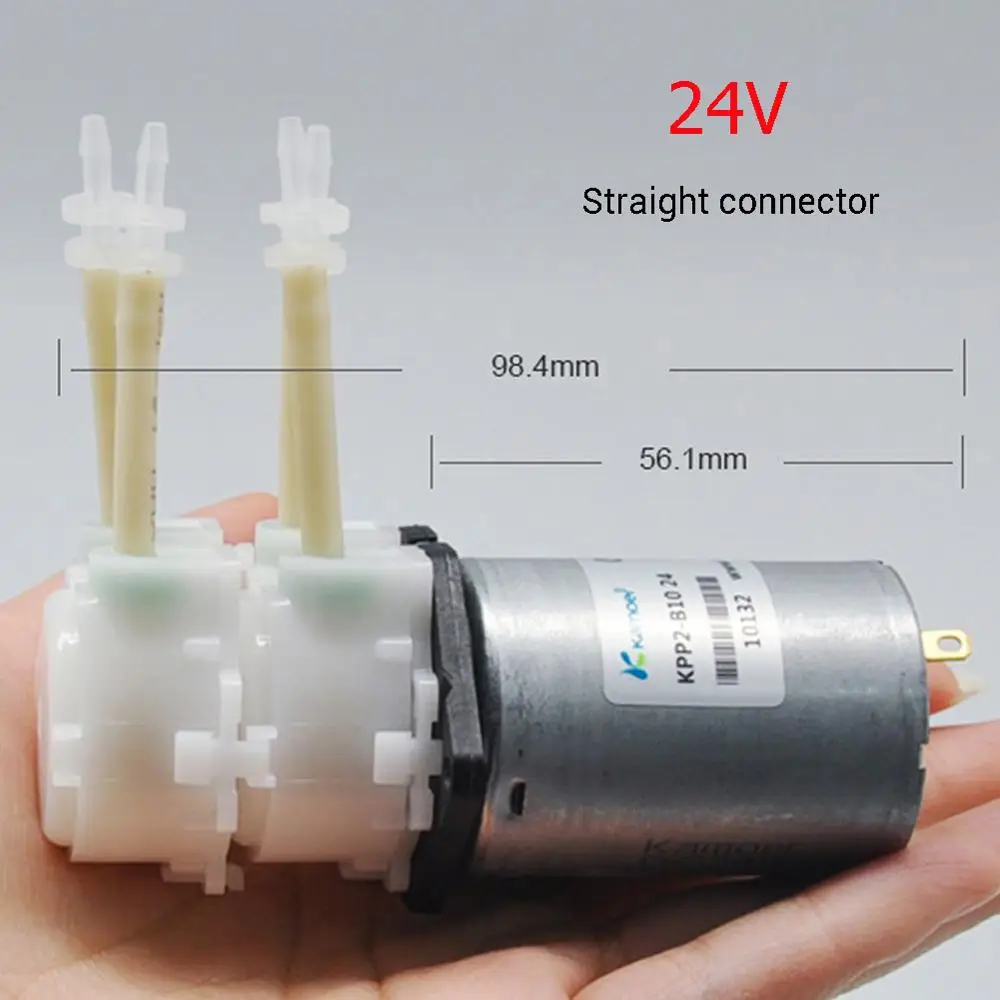1 шт. микро дозирующий насос лабораторный водный аналитический 12 В/24 В жидкий Аквариум Лаборатория BPT трубчатый соединитель водяной насос Самовсасывающий Перистальтический - Напряжение: 24v Straight