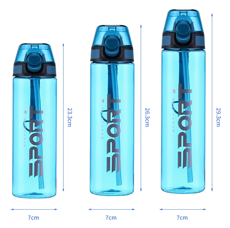 Спортивные бутылки для воды с веревкой для путешествий на открытом воздухе портативные герметичные тритановые пластиковые бутылки для напитков чашка с крышкой