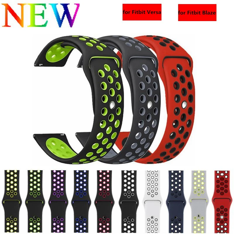 Soft Silicone Replacement Sport Strap Band for Fitbit Versa /Fitbit Blaze /Fitbit Blaze Smart Watch Band (NO Metal Frame)