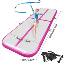 Воздушный трек акробатика коврик для занятий гимнастикой, надувные Airtrack коврики с электрический воздушный насос для дома Применение Чирлидинг Training