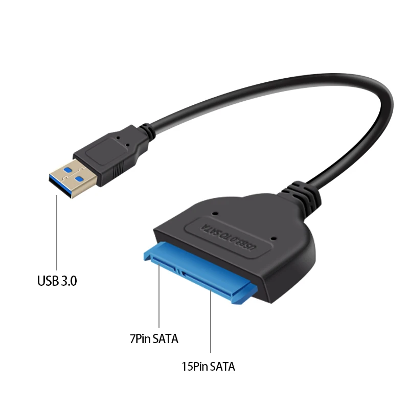 USB 3,0 до 2,5 дюймов SATA III жесткий HD кабель для передачи данных кабель-адаптер с UASP-SATA на USB 3,0 конвертер для SSD/HDD