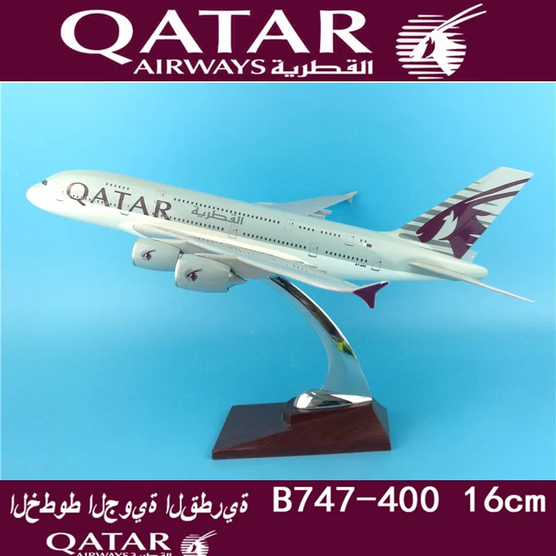 

37CM 1:200 Airbus A380 QATAR airplane aircraft plane alloy static solide model with base collectible display toy collection