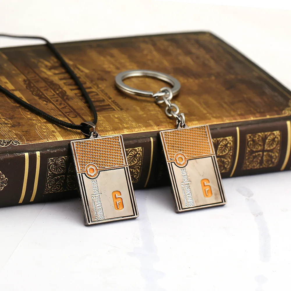 Arcoíris Six Siege 6 llavero leyenda tarjeta colgante llavero bolsa encanto Chaveiro llavero llaveros juego joyería