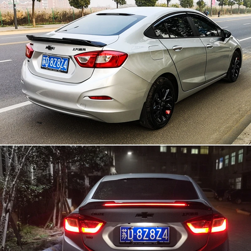 Detail Feedback Questions About For 2017 2018 Cruze Spoiler Abs Detail Feedback Questions About For 2017 2018 Cruze Spoiler Abs Material Car Rear Wing Primer Color Chevrolet Led On