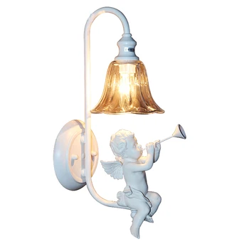 

Modern LED Wall Lamp Child Angel Resin Wall Lights Children Bedroom Decoration Amusement Park Classroom Bedroom Lighting Fixture