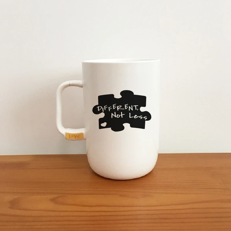 Different Not Less Autism Awareness Vinyl Art Decal Cup Decor