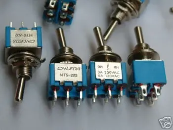 

MINI Toggle Switch DPDT ON OFF ON 100pcs B-203