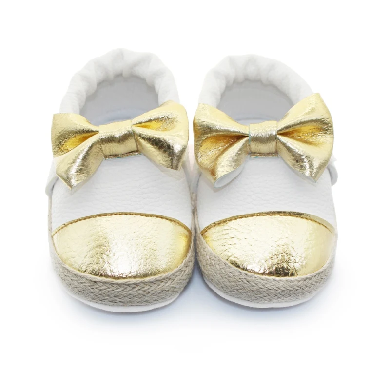 Малышей поскользнуться на prewalkers 0-18 м обувь для детей младенцев Обувь для младенцев из искусственной кожи бантом Обувь для девочек