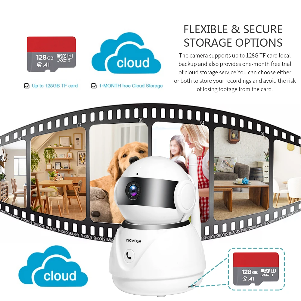 INQMEGA 1080P облачная Беспроводная ip-камера с приложением для обратного вызова и автоматического отслеживания, домашняя охранная камера видеонаблюдения, сеть видеонаблюдения, Wi-Fi камера