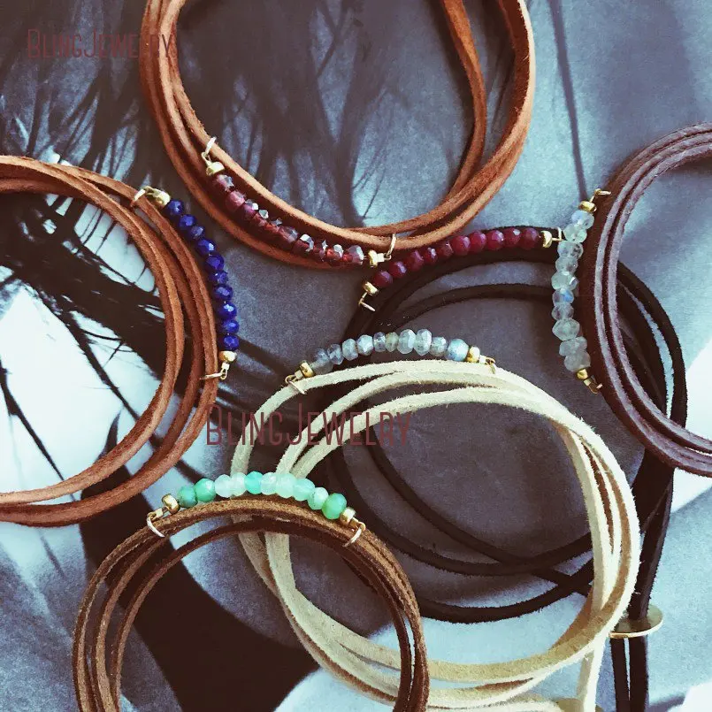 20181005-BM18601-stone bracelet leather bracelet minimal leather wrap bracelet coachella bracelet_3
