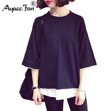 Женские футболки, новинка, Лоскутная уличная одежда, топы, футболка, летняя женская футболка для девушек, BF, футболка с коротким рукавом, свободная женская футболка, одежда