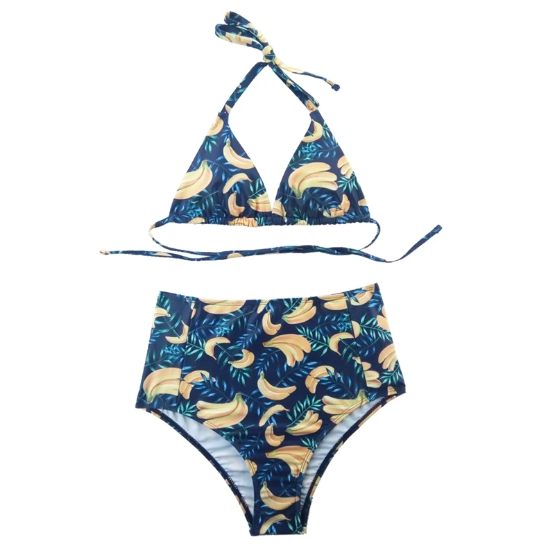 Brazilian Sexy Printed High Waisted Swimsuit Bikini Tops Swimwear Women