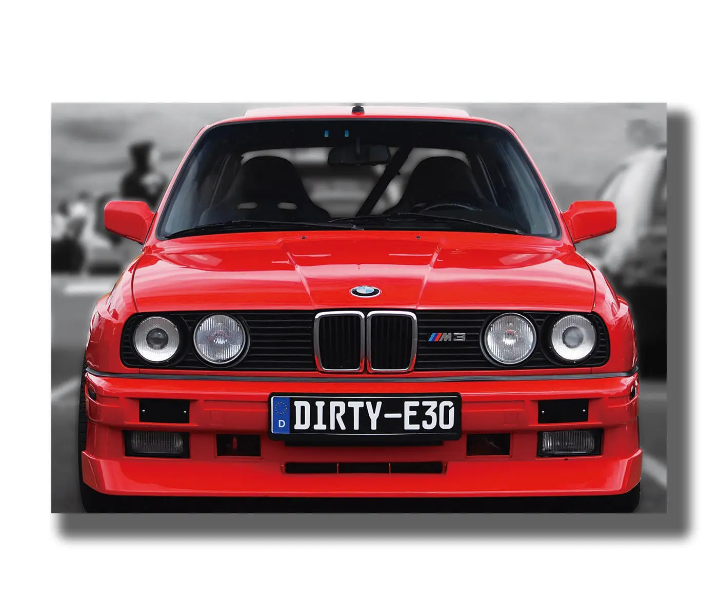 Q1267 Плакаты и принты BMW E30 M3 Красный Модный уличный подарок гоночный автомобиль 20x30