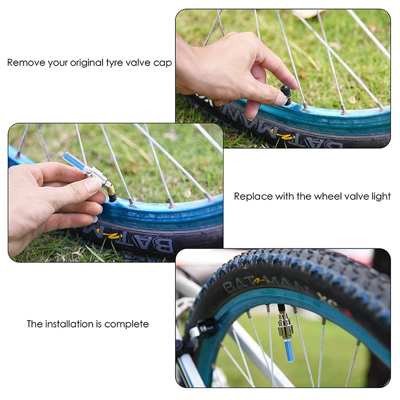 Clearance Zacro 2PCS Bicycle Lights Wheel Tire Valve