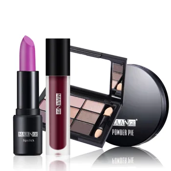 

Cosmetic Set 2PCS Natural Eye Shadow +2PCS Long Lasting Listick Set Makeup Set