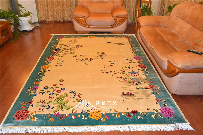 6,56 'x9. 84 'Традиционный китайский шелковый ковер для гостиной