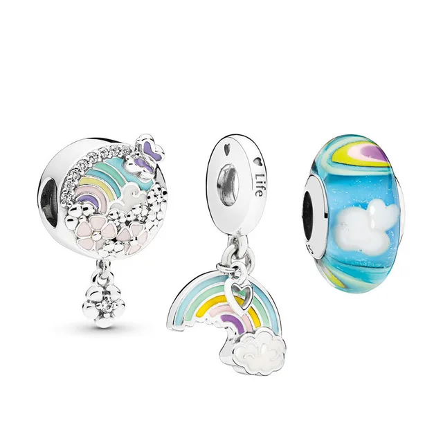 

Fanier 925 Spring Visualization Pink Slice Silver Glow Esterline Hearts Ring Earring Bracket Charm Clip Released Successively