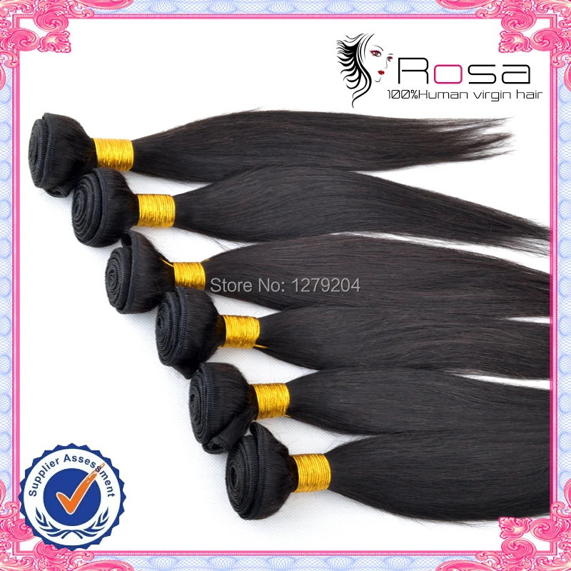 

RosaEX10 Human Hair Products Wholesale Brazilian Virgin Hair Extension Straight Hair 12-26" 10pcs/ lot 50g/pc Each half a bundle
